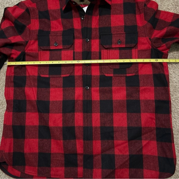 Banana Republic Logan Plaid Wool Blend Shirt Jacket Size Men's XL Red Black NWT - Picture 9 of 13
